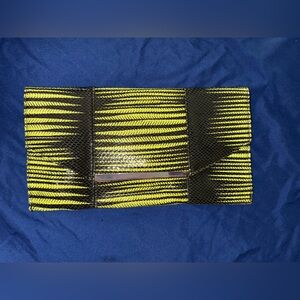 Yellow and Black Patterned Clutch